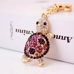 Turtle Car Keychain - Diamond Inlaid Animal Pendant