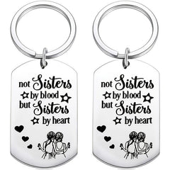 1pc Stainless Steel Sisters Keychain Gift