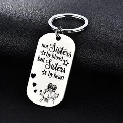 1pc Stainless Steel Sisters Keychain Gift
