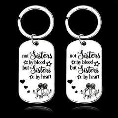 1pc Stainless Steel Sisters Keychain Gift
