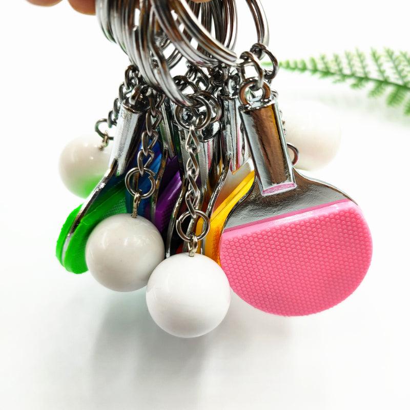 Mini Table Tennis Racket Key Chain Pendant Souvenir