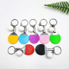 Mini Table Tennis Racket Key Chain Pendant Souvenir