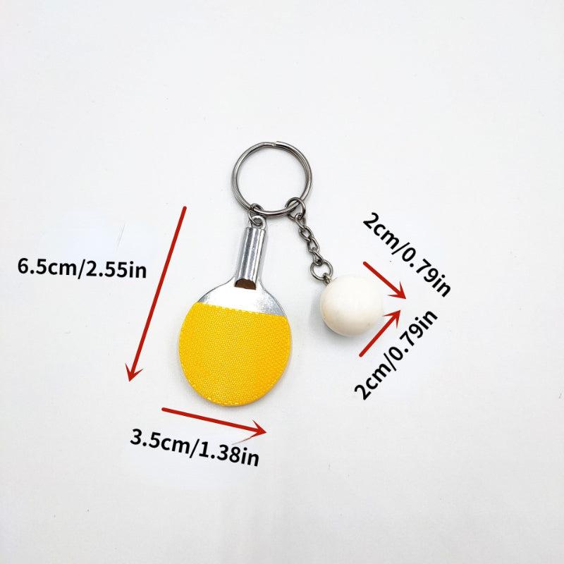 Mini Table Tennis Racket Key Chain Pendant Souvenir
