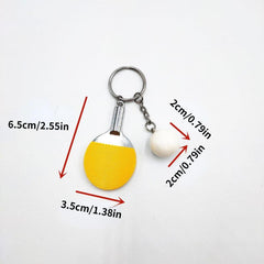 Mini Table Tennis Racket Key Chain Pendant Souvenir