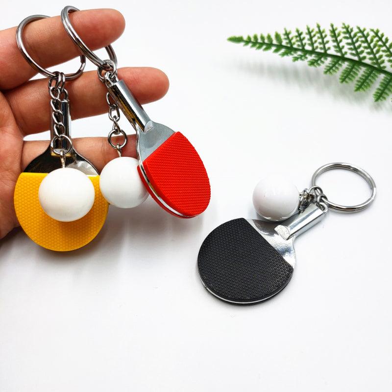 Mini Table Tennis Racket Key Chain Pendant Souvenir