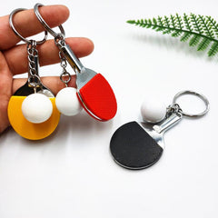 Mini Table Tennis Racket Key Chain Pendant Souvenir