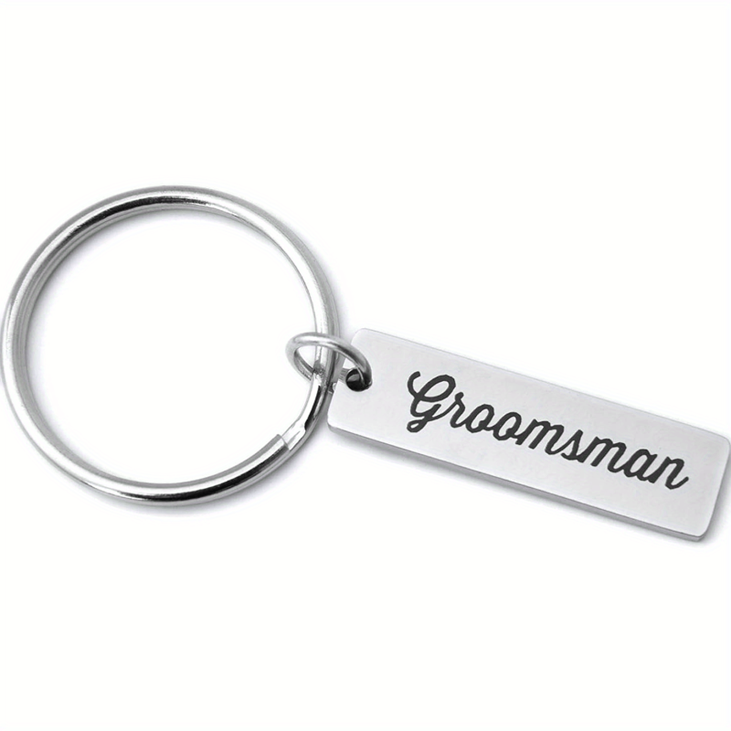 Men's Keychain Gift For Groom Groomsman Wedding Men Team OF Honor