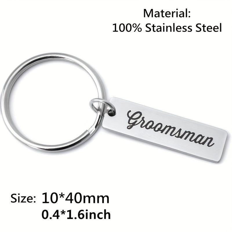 Men's Keychain Gift For Groom Groomsman Wedding Men Team OF Honor