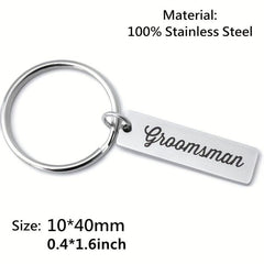Men's Keychain Gift For Groom Groomsman Wedding Men Team OF Honor
