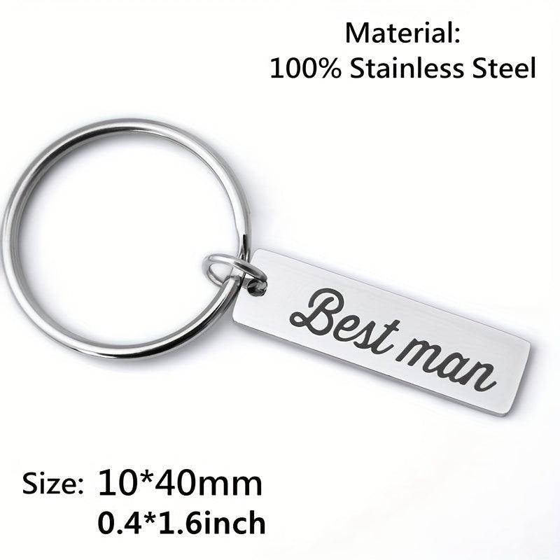 Men's Keychain Gift For Groom Groomsman Wedding Men Team OF Honor