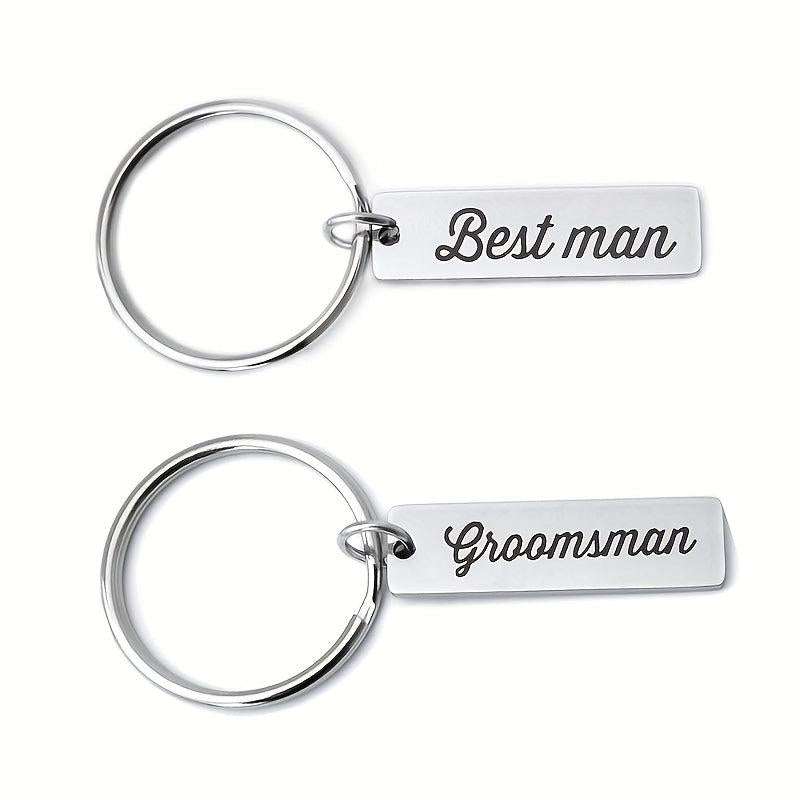 Men's Keychain Gift For Groom Groomsman Wedding Men Team OF Honor