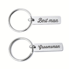 Men's Keychain Gift For Groom Groomsman Wedding Men Team OF Honor