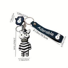 Funny Popeyed Animal Keychain - Decorative Accessory