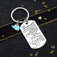 Grandson Granddaughter Keychain Inspirational Birthday Keyring Jewelry