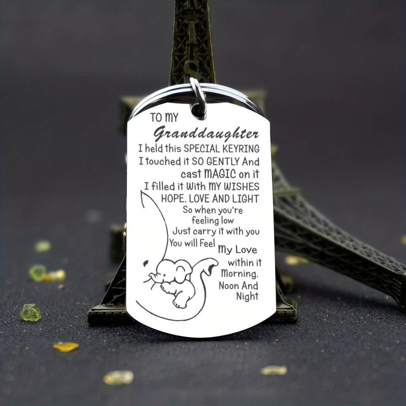 Grandson Granddaughter Keychain Inspirational Birthday Keyring Jewelry