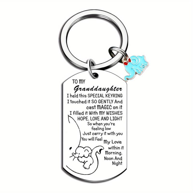 Grandson Granddaughter Keychain Inspirational Birthday Keyring Jewelry