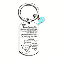 Grandson Granddaughter Keychain Inspirational Birthday Keyring Jewelry