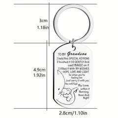Grandson Granddaughter Keychain Inspirational Birthday Keyring Jewelry