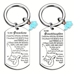 Grandson Granddaughter Keychain Inspirational Birthday Keyring Jewelry