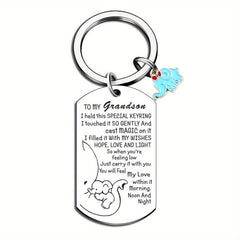 Grandson Granddaughter Keychain Inspirational Birthday Keyring Jewelry