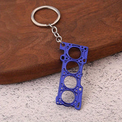Car Cylinder Engine Gasket Keychain Pendant