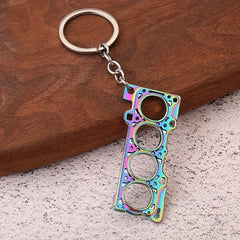 Car Cylinder Engine Gasket Keychain Pendant