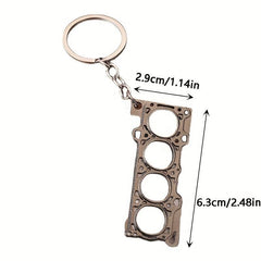 Car Cylinder Engine Gasket Keychain Pendant