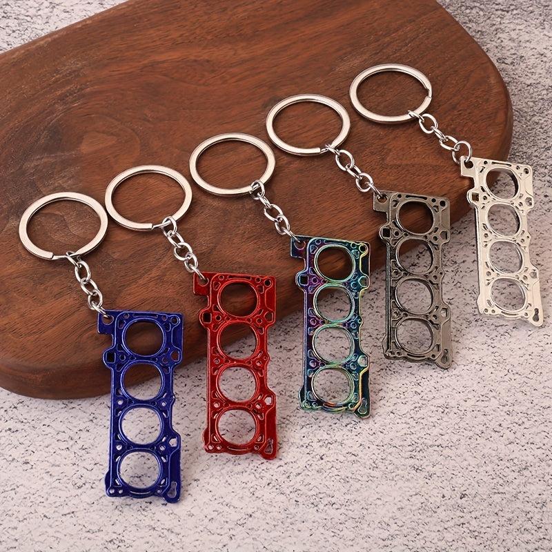 Car Cylinder Engine Gasket Keychain Pendant