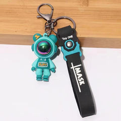 Tide Lightning Silicone Keychain Bear Backpack Pendant Car Key Couple Keychain