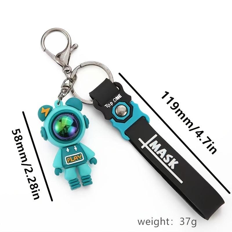 Tide Lightning Silicone Keychain Bear Backpack Pendant Car Key Couple Keychain
