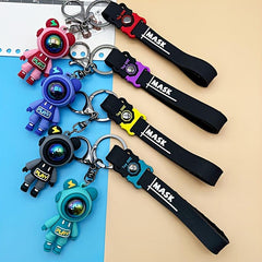 Tide Lightning Silicone Keychain Bear Backpack Pendant Car Key Couple Keychain