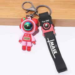 Tide Lightning Silicone Keychain Bear Backpack Pendant Car Key Couple Keychain