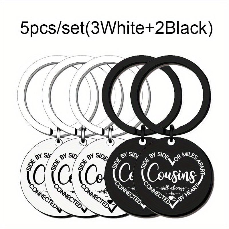 Cousins Gift Keychain We Are Cousins Connected By the Heart Keyring