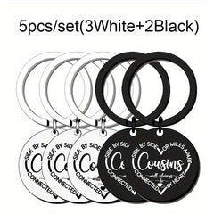 Cousins Gift Keychain We Are Cousins Connected By the Heart Keyring