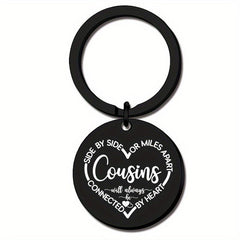 Cousins Gift Keychain We Are Cousins Connected By the Heart Keyring