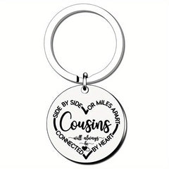 Cousins Gift Keychain We Are Cousins Connected By the Heart Keyring