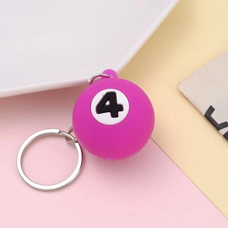 Creative Pool Keychain Pendant Hand Rope Car Chain Lock Key Ring For Men