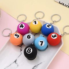 Creative Pool Keychain Pendant Hand Rope Car Chain Lock Key Ring For Men