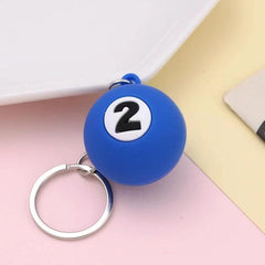 Creative Pool Keychain Pendant Hand Rope Car Chain Lock Key Ring For Men