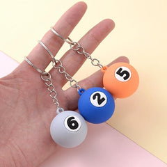 Creative Pool Keychain Pendant Hand Rope Car Chain Lock Key Ring For Men