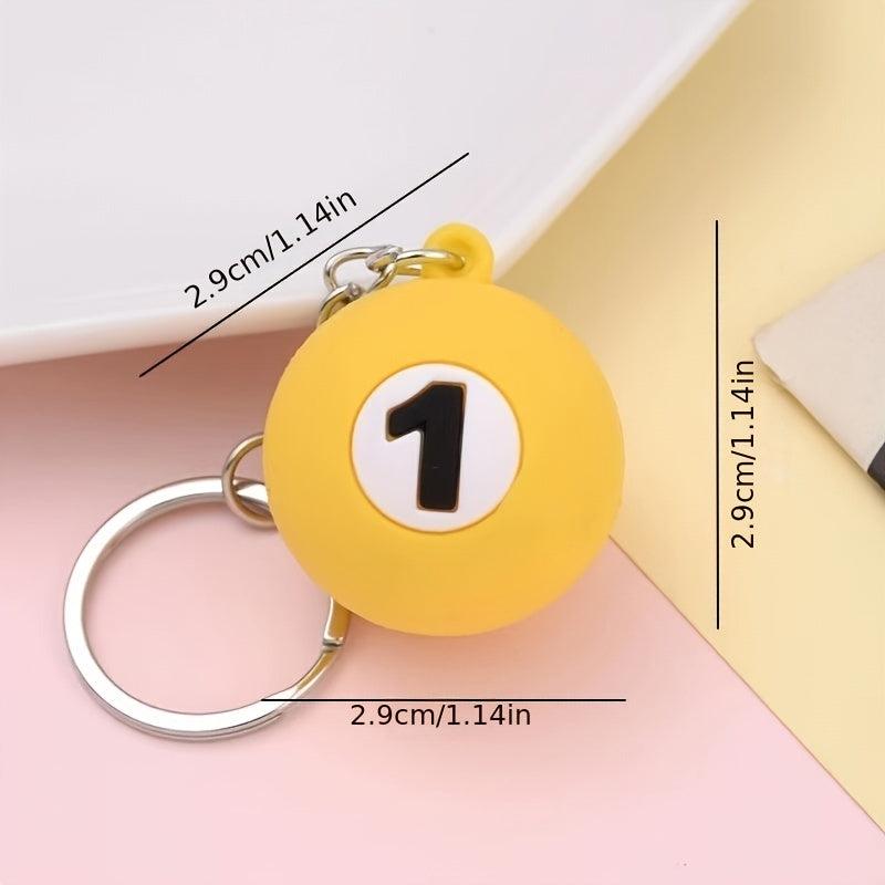 Creative Pool Keychain Pendant Hand Rope Car Chain Lock Key Ring For Men