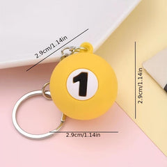 Creative Pool Keychain Pendant Hand Rope Car Chain Lock Key Ring For Men