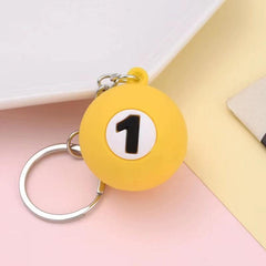 Creative Pool Keychain Pendant Hand Rope Car Chain Lock Key Ring For Men