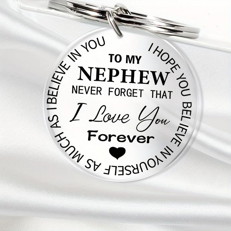 Believe Engraved Keychain Key Ring Inspirational Gift For Niece