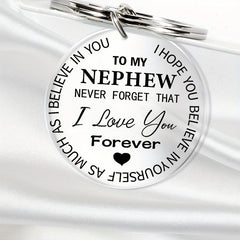 Believe Engraved Keychain Key Ring Inspirational Gift For Niece