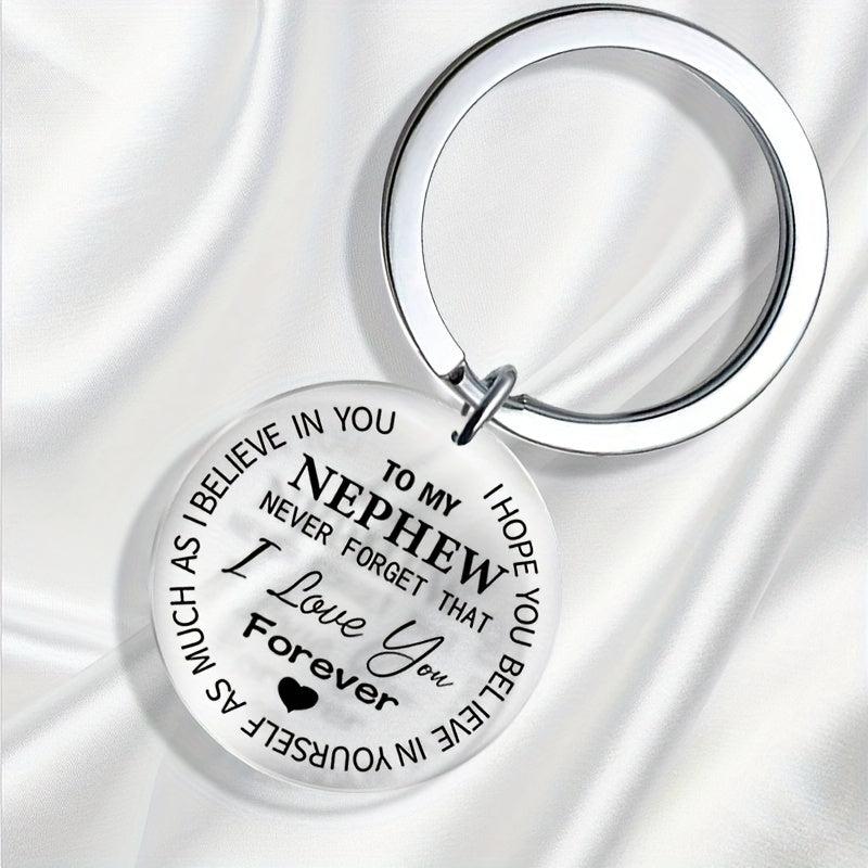 Believe Engraved Keychain Key Ring Inspirational Gift For Niece