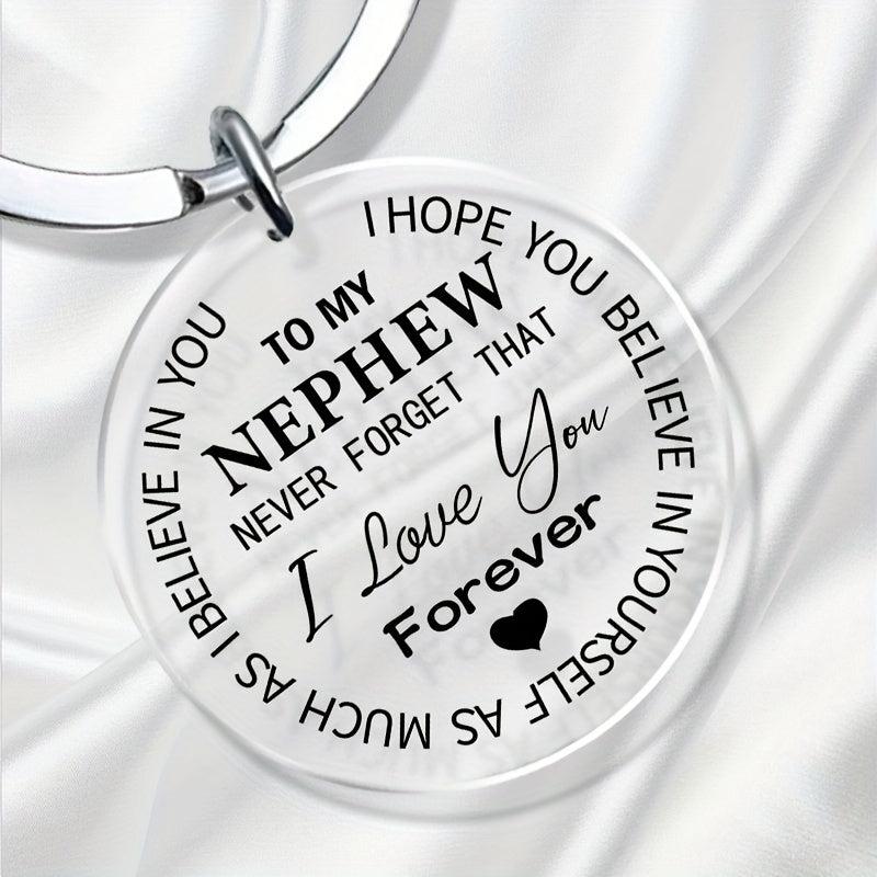 Believe Engraved Keychain Key Ring Inspirational Gift For Niece