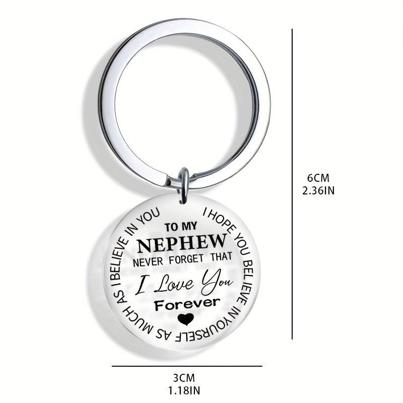 Believe Engraved Keychain Key Ring Inspirational Gift For Niece