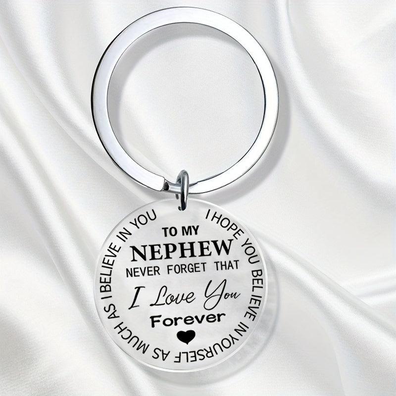 Believe Engraved Keychain Key Ring Inspirational Gift For Niece
