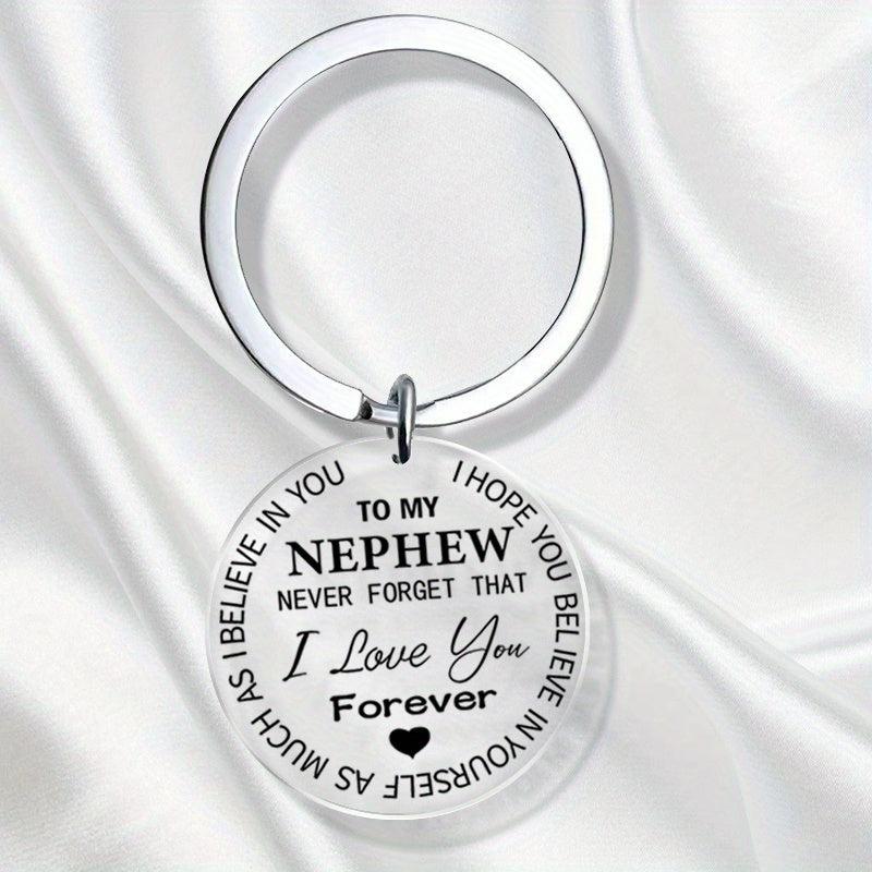 Believe Engraved Keychain Key Ring Inspirational Gift For Niece